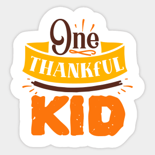 One thankful kid Sticker